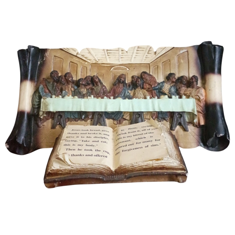 🦄The Last Supper FigurineResin Sculpture Jesus and HisTwelve Apostles 9"w x 6"t